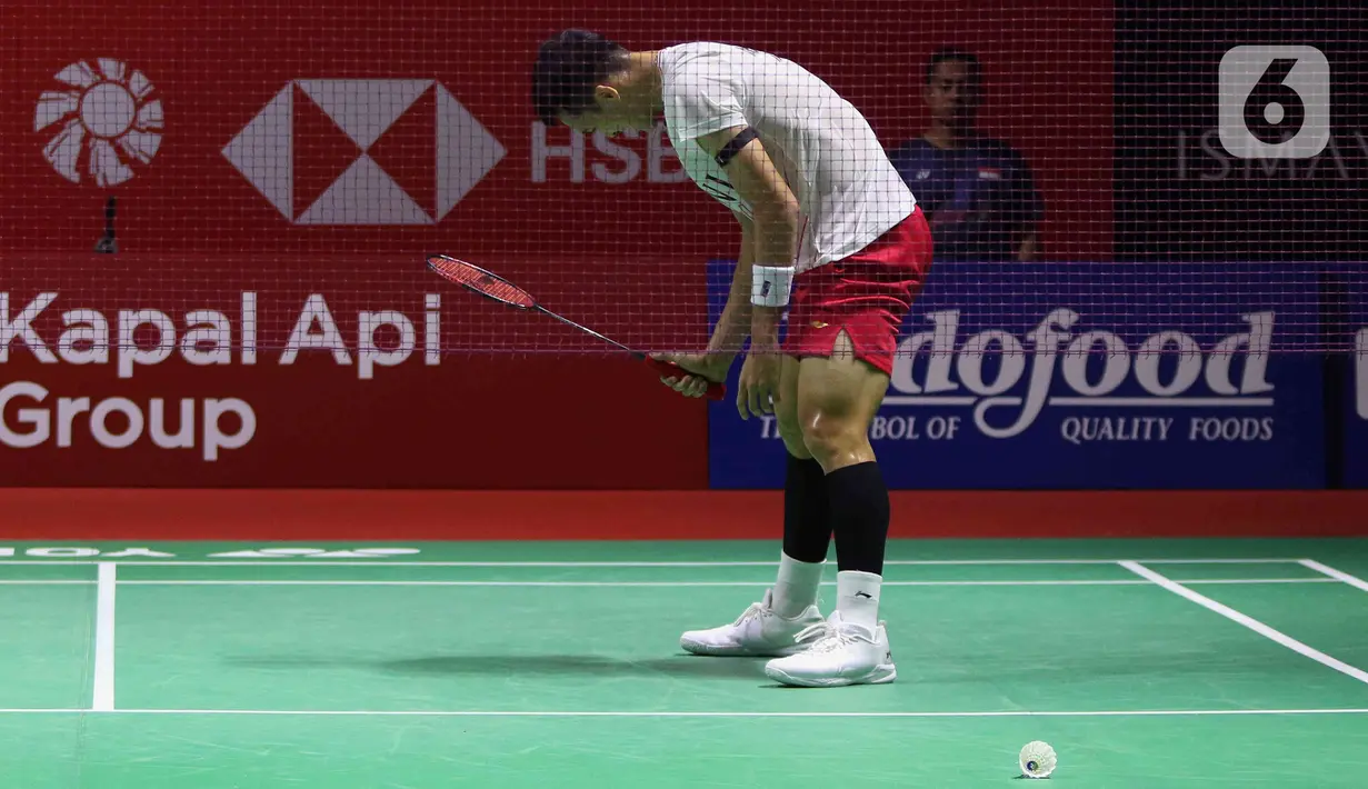 Jonatan selalu unggul dalam perolehan poin atas rekannya di Pelatnas PBSI Cipayung itu. (Liputan6.com/Herman Zakharia)
