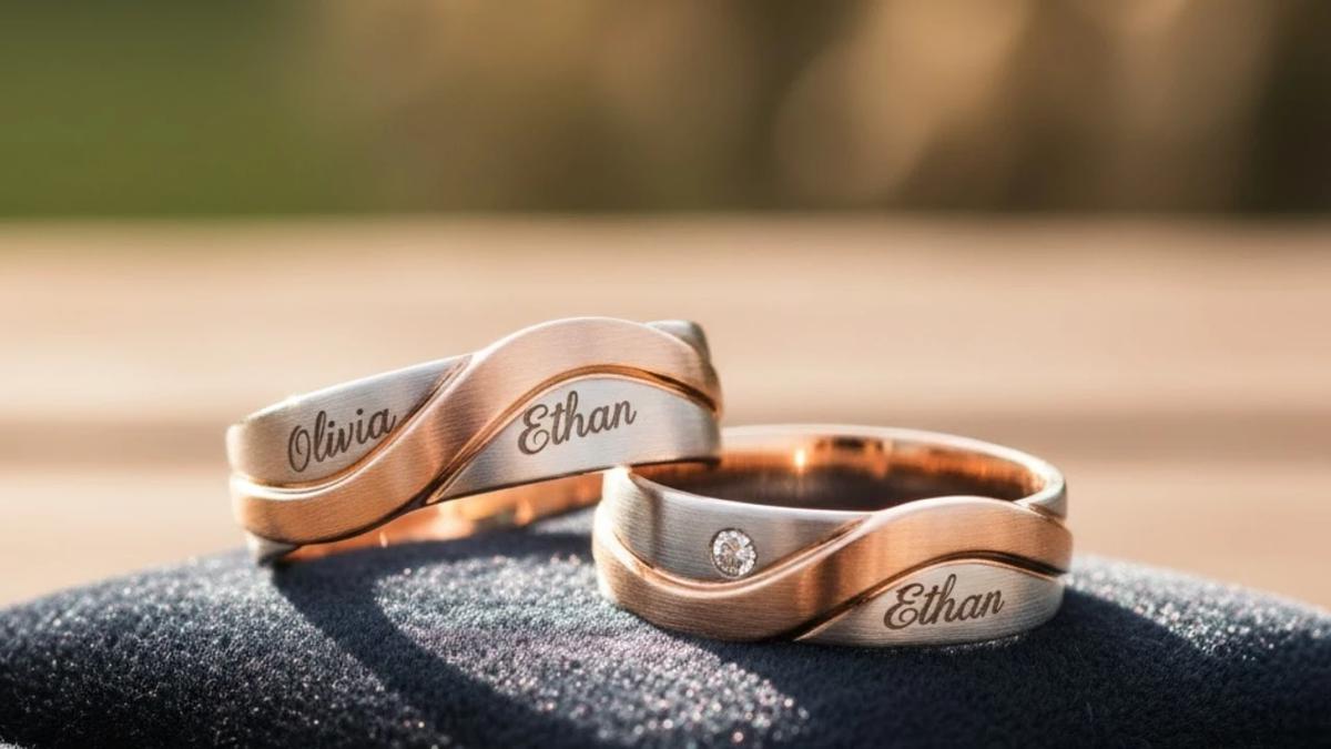 Model cincin nikah ukir nama