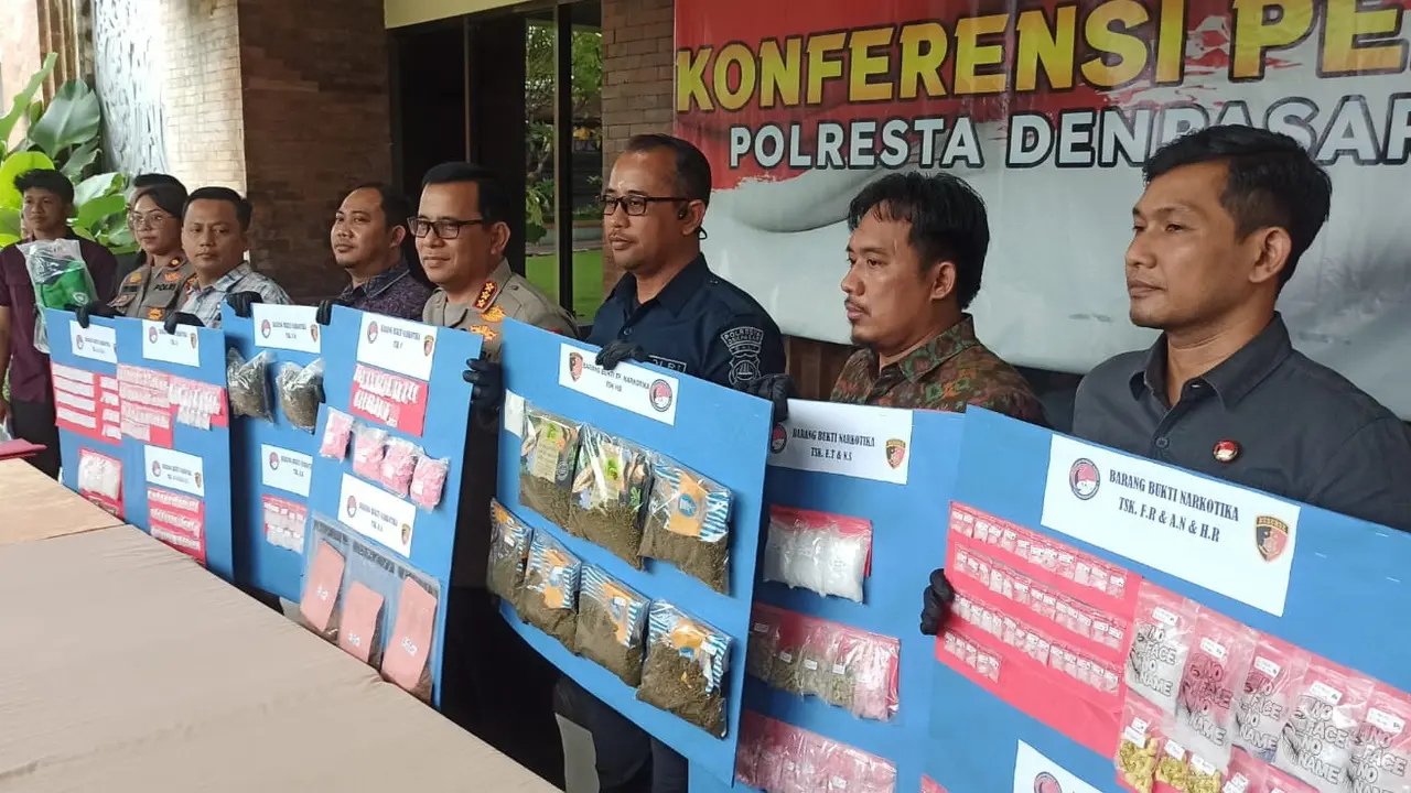Polresta Denpasar mengungkap 40 kasus narkotika dalam periode 6 Maret hingga 7 April 2026 (Istimewa)