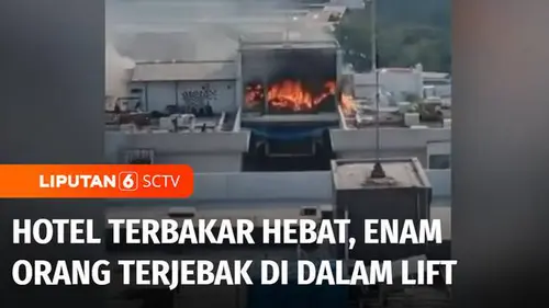 VIDEO: Hotel di Tangerang Selatan Terbakar, Enam Orang Terjebak di dalam Lift