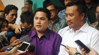 Ketua INASGOC , Erick Thohir, mengaku pihaknya sudah berkomunikasi dengan PSSI terkait penggunaan Stadion Patriot Chandrabhaga (Bekasi) dan Stadion Wibawa Mukti (Cikarang) untuk tes event cabang olahraga sepak bola. (Bola.com/Zulfirdaus Harahap)