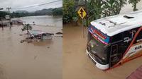 Bus terjebak banjir (TikTok/@oenyiel_stuntman)