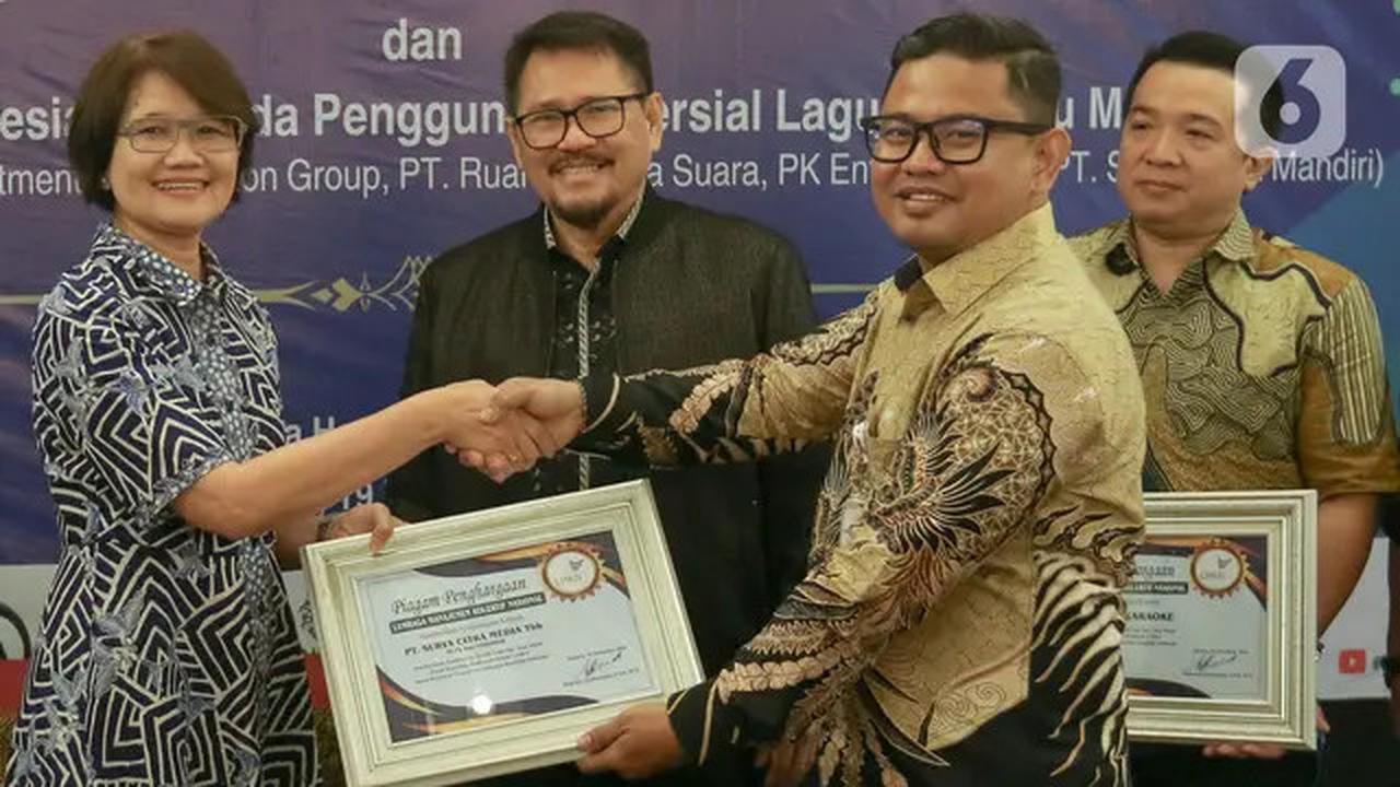 Taat Bayar Royalti, PT Surya Citra Media (SCM) Diganjar Penghargaan dari LMKN