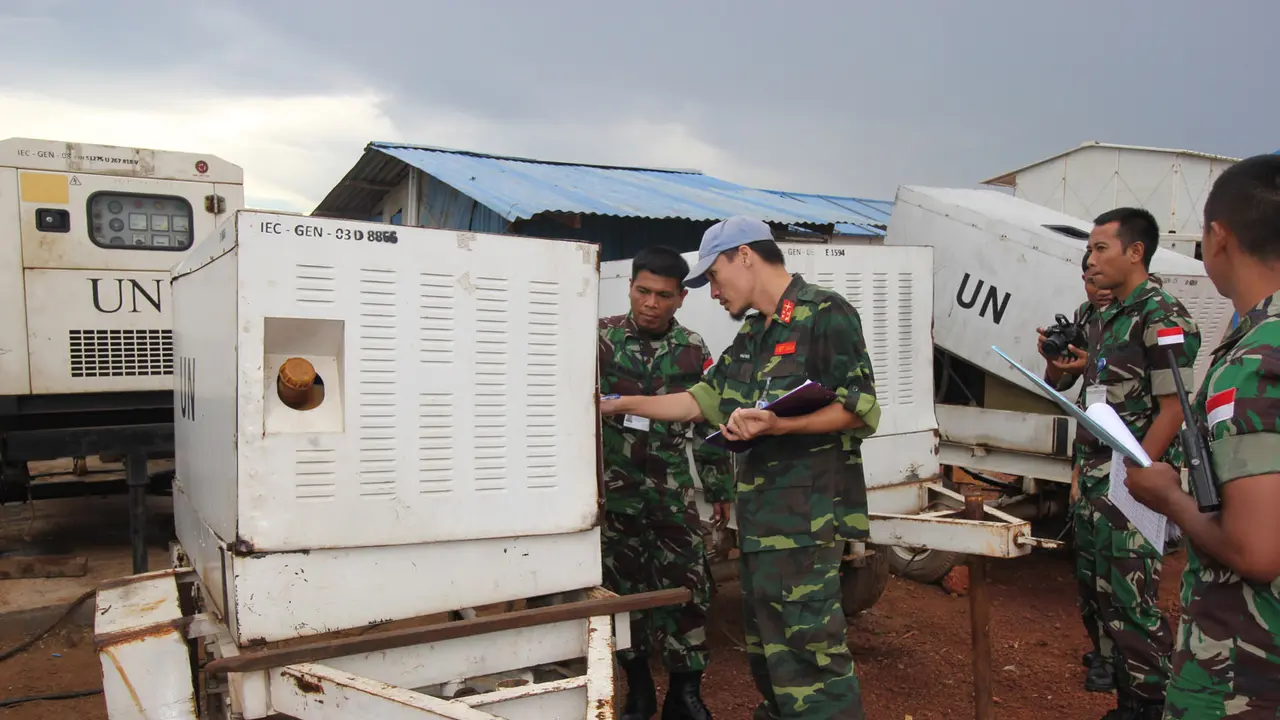  Tim COE Minusca mengunjungi Satuan Tugas Kompi Zeni (Satgas Kizi) TNI Kontingen Garuda XXXVII-B/Minusca.