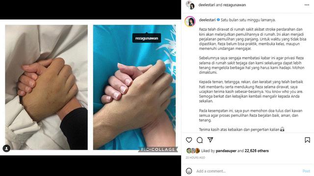 Suami Dewi Lestari Stroke