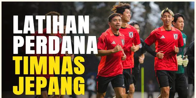 VIDEO: Di Bawah Rintik Hujan, Timnas Jepang Gelar Latihan Perdana Jelang Lawan Timnas Indonesia