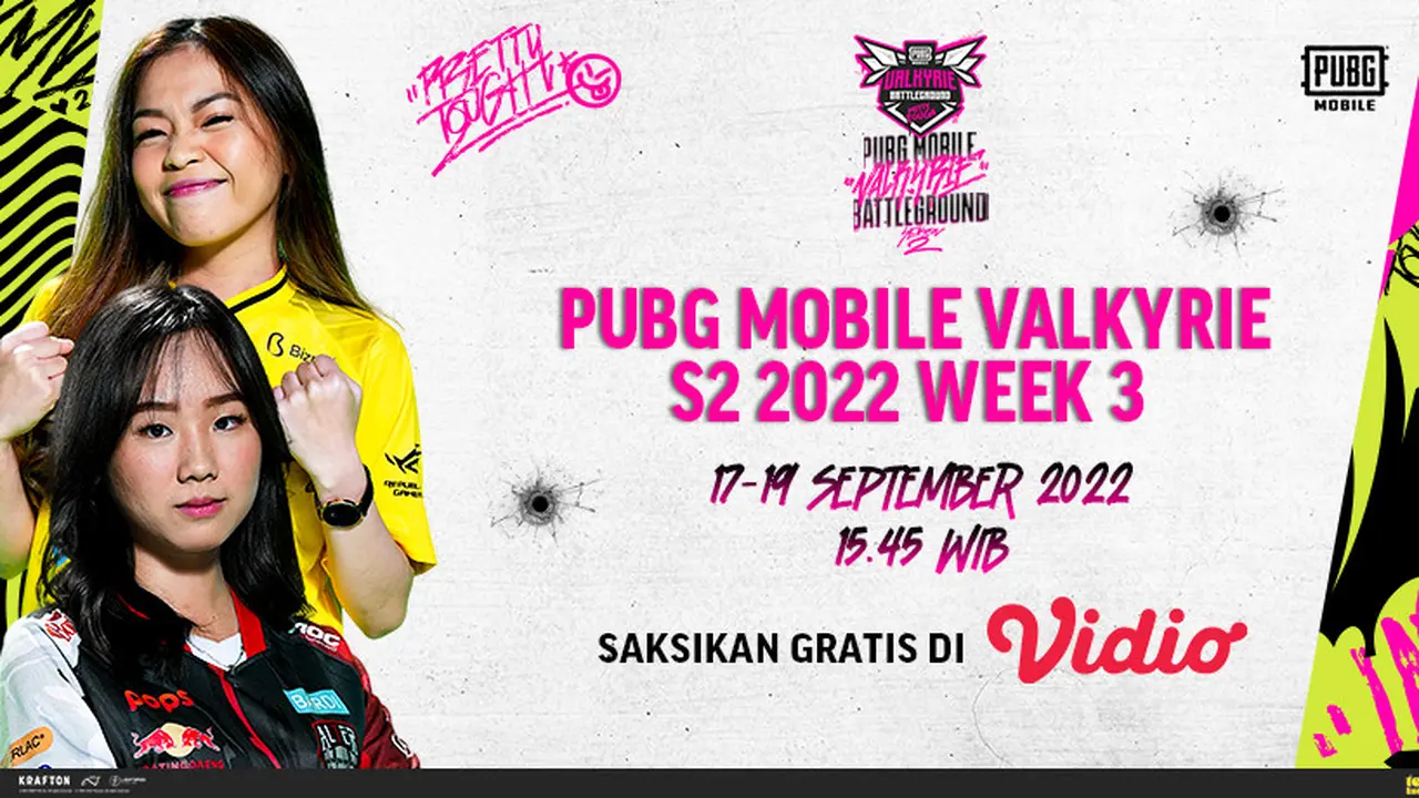 Link Live Streaming PUBG Mobile Valkyrie Battleground Season 2 Ladies 2022 di Vidio 17-19 September