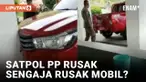 Duh, Satpol PP Sumbar Diduga Sengaja Rusak Mobil Dinas!