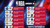 Jadwal dan Link Streaming NBA 23/24 Week 8 di Vidio (Sumber: dok .vidio.com)