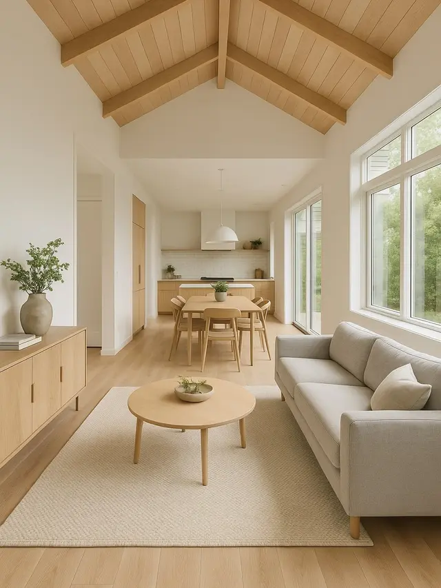 Desain Rumah Scandinavian 6x9 dengan Interior Open-Plan