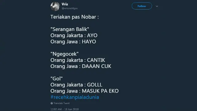 Mulai dari analisis pertandingan yang serius sampai gojekan-gojekan, semua menjadi bahasan warganet di media sosial.