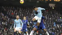 Striker Manchester City, Gabriel Jesus saat menjebol gawang Everton di Etihad Stadium, Sabtu (15/12/2018) dalam laga lanjutan Liga Inggris (Foto: Martin Rickett/PA via AP)