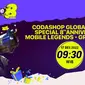 Link Live Streaming Codashop Global Series Mobile Legends Grandfinal di Vidio, Sabtu 17 Desember