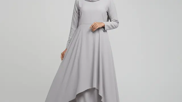 Model Gamis Monokrom Modern Hijabers Elegan by Gemini