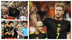Belgia berhasil memetik kemenangan besar pada matchday kedua Grup A4 UEFA Nations League 2022 melawan Polandia yang berlangsung di The King Baudouin Stadium, Brussels, pada Kamis (09/06/2022) dini hari WIB. Enam gol Red Duivels dicetak oleh Axel Witsel (42'), Kevin De Bruyne (59'), Leandro Trossard (73', 80'), Leander Dendoncker (83'), dan Lois Openda (90+3'). Sementara satu-satunya gol Polandia dicetak oleh sang bintang Robert Lewandowski (28'). (Foto Kolase: AFP dan AP)