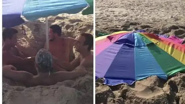 8 Potret Absurd Orang Saat Liburan di Pantai Ini Bikin Geleng Kepala