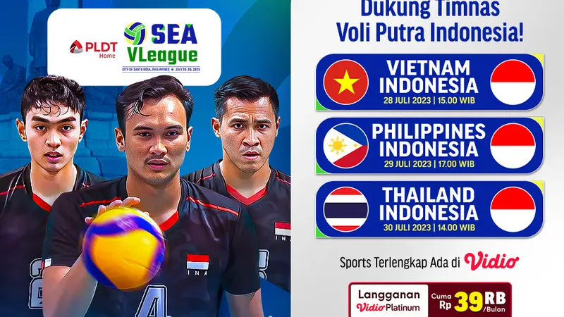 Jadwal Live Streaming SEA VLeague 2023 Seri Kedua di Vidio, Dukung Timnas  Berlaga - Ragam Bola.com