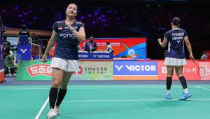 Ganda putri Indonesia, Rachel Allessya Rose/Febi Setianingrum, di Kejuaraan Bulutangkis Asia 2026. (Dok. PBSI)