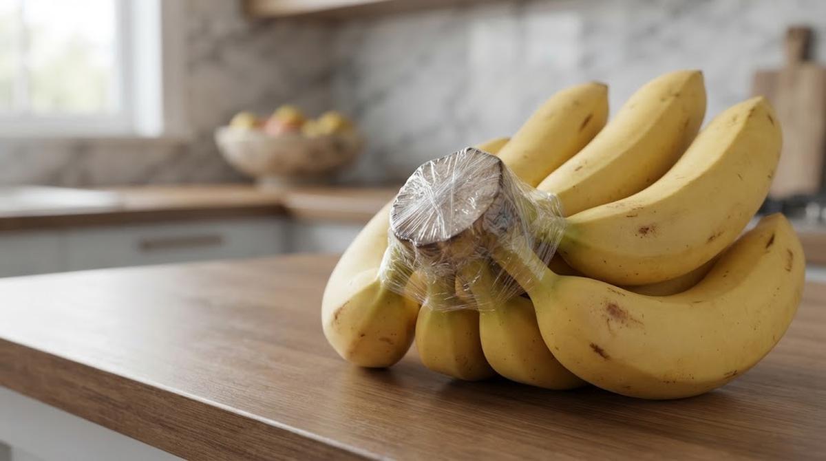 Bungkus Bagian Tangkai dengan Plastic Wrap