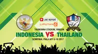  Indonesia Vs Thailand Semifinal Piala AFF U-18 2017 (Liputan6.com/Abdillah)