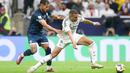Gol-gol kemenangan Real Madrid dalam laga ini disumbang oleh Kylian Mbappe pada menit 37, Rodrygo Goes (53’) dan Vinicius Jr (84’). (AP Photo/Hussein Sayed)