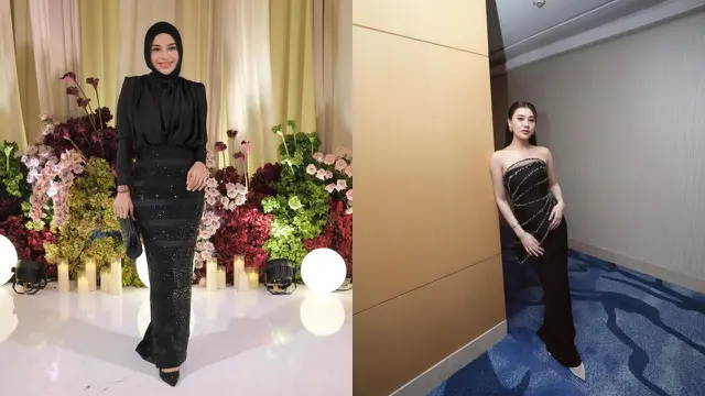 Adu Gaya Aurel Hermansyah dan Aaliyah Massaid Pakai Dress Hitam Glamor