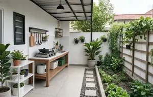 7 Ide Halaman Belakang Rumah Subsidi untuk Dapur Terbuka, Solusi Fungsional dan Estetik