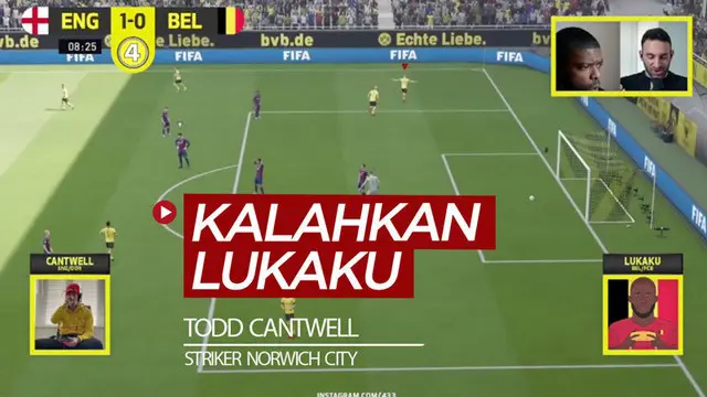 Berita video pemain Norwich City, Todd Cantwell, mengalahkan penyerang Inter Milan, Romelu Lukaku, dalam turnamen gim FIFA 20 yang digelar 433.