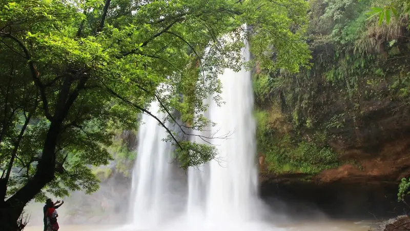 Curug Sodong Merupakan Air Terjun Dikawasan Geopark Ciletuh