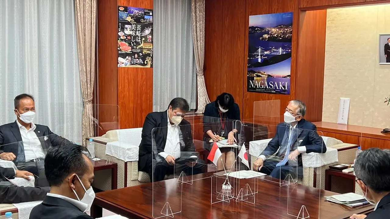 Menteri Koordinator Bidang Perekonomian Airlangga Hartarto bertemu dengan Minister of Agriculture, Forestry and Fisheries (MAFF) Kaneko Genjiro. (Dok ekon.go.id)