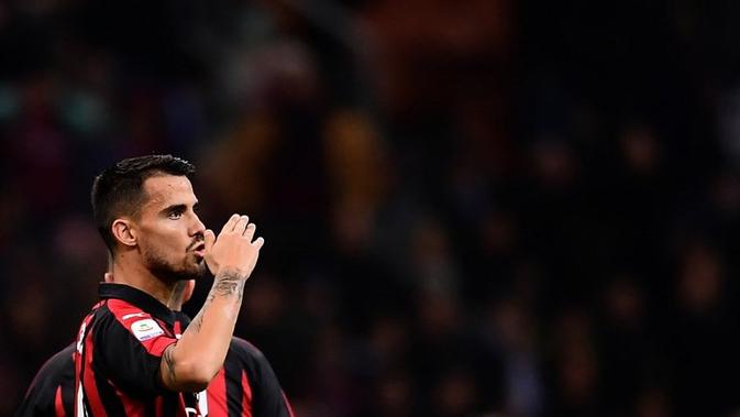 Gelandang serang AC Milan asal Spanyol, Suso. (AFP/Marco Bertorello)