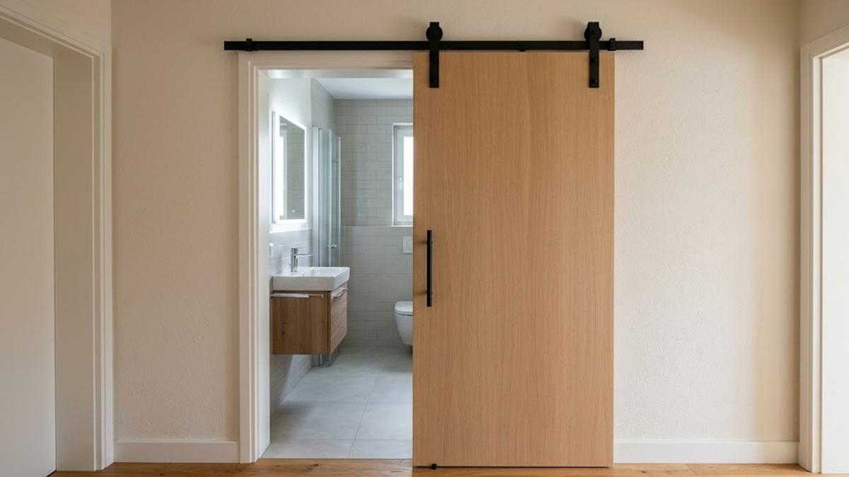 8 Model Pintu Kamar Mandi untuk Ruangan Berukuran Kecil, Desain Simpel yang Terlihat Rapi dan Modern