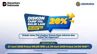 Diskon Tarif 20% Berlaku Hari Ini 27 Juni 2025, Cek Daftar Ruas Tolnya