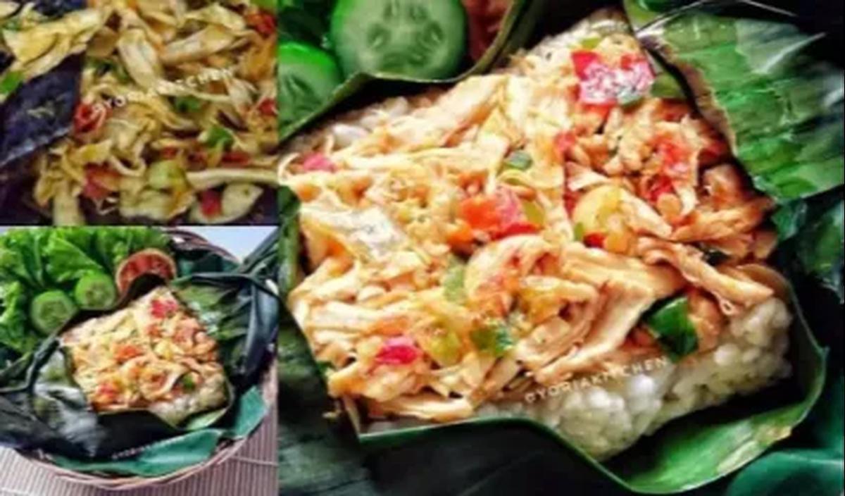 5. Cara Membuat Nasi Bakar Ayam Pedas
