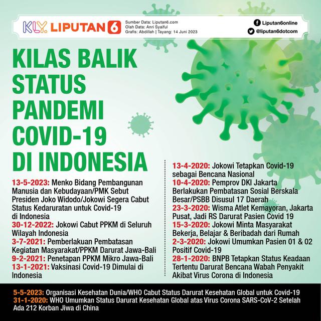 Infografis Kilas Balik Status Pandemi Covid-19 di Indonesia. (Liputan6.com/Abdillah)