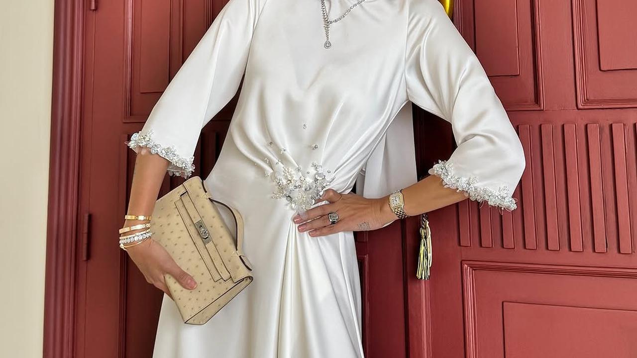 Potret Olla Ramlan dengan Gamis Putih, Pesona Anggun dan Cantik Jadi Satu