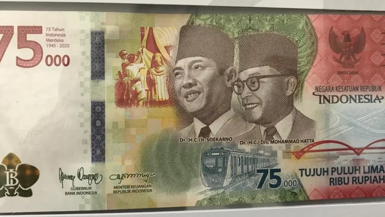 Uang baru edisi khusus Kemerdekaan Indonesia.