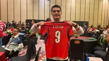 Selebritas Ricky Harun hadir dalam meet and greet bersama United Legends di Hotel Ritz Charlton, Jakarta, Sabtu (10/10/2026). (Bola.com/Benediktus Gerendo Pradigdo)