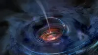 Ilustrasi lubang hitam 'menelan' bintang (NASA/Swift/Aurore Simonnet)