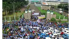 Visual Kamera Drone Demo Sopir Taksi
