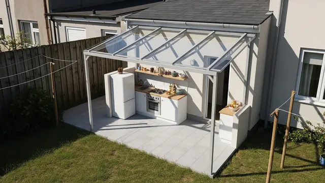 Model Atap Dapur Kecil di Belakang Rumah Subsidi/Gemini AI