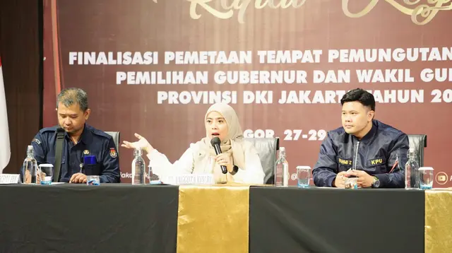 Komisi Pemilihan Umum (KPU) DK Jakarta menggelar Rapat Kerja Pemetaan TPS untuk Pemilihan Gubernur dan Wakil Gubernur Jakarta tahun 2024 pada tanggal 27 hingga 29 Mei 2024, di Sentul Bogor.