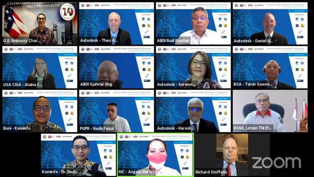 Seminar daring AutoDesk: Transformasi Digital dan Keamanan Siber di Sektor Konstruksi, Selasa, 24 Agustus 2021 (Dok. Autodesk)