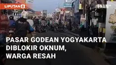 Kejadian kurang menyenangkan terjadi di perempatan Pasar Godean. Sekelompok orang memblokade jalan, menyebabkan kemacetan