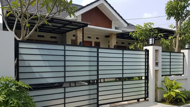 9 Desain Pagar Rumah Minimalis Transparan Kombinasi Kaca dan Besi, Solusi Elegan