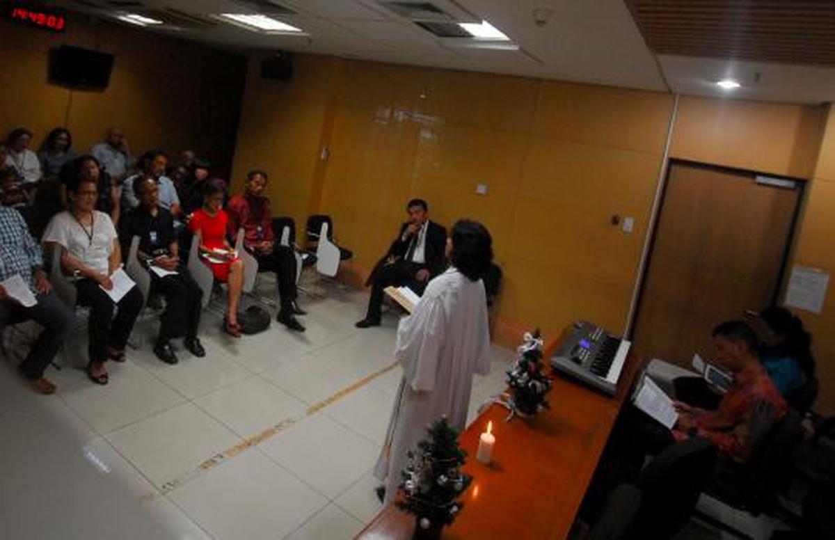 Miranda Goeltom rayakan Natal di KPK