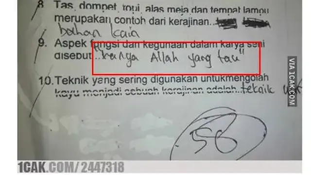 6 Jawaban Murid Ditanya Soal Tugas dan Fungsi Ini Bikin Guru Elus Dada