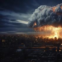 Ilustrasi perang nuklir. (Freepik)