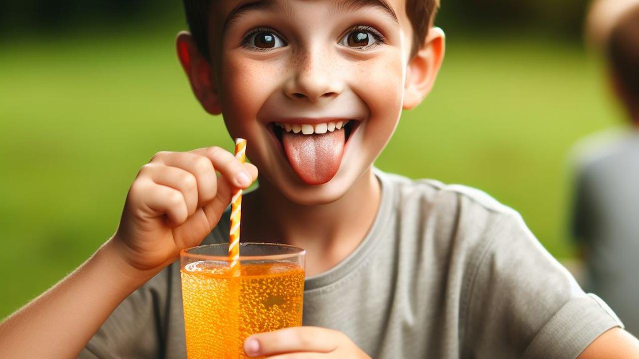 Ilustrasi Anak Minum Minuman Manis