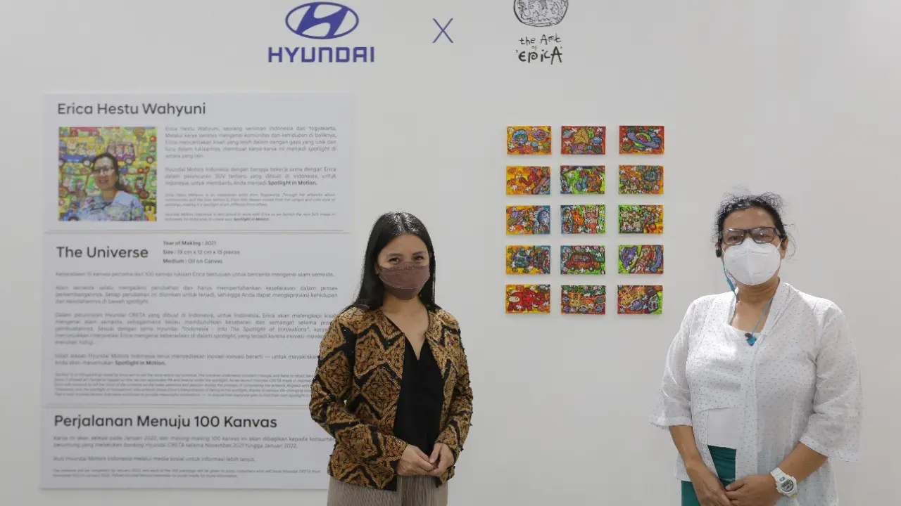 PT Hyundai Motors Indonesia (HMID) berkolaborasi dengan seniman lokal kelas dunia asal Yogyakarta, Erica Hestu Wahyuni